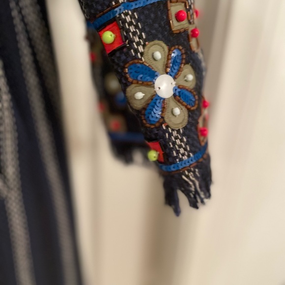 NWT Tory Burch ‘Luna’ Embellished Woven Coat - Picture 10 of 16